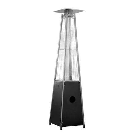 Hiland Glass Tube Patio Heater in Black HLDS01-GTPC